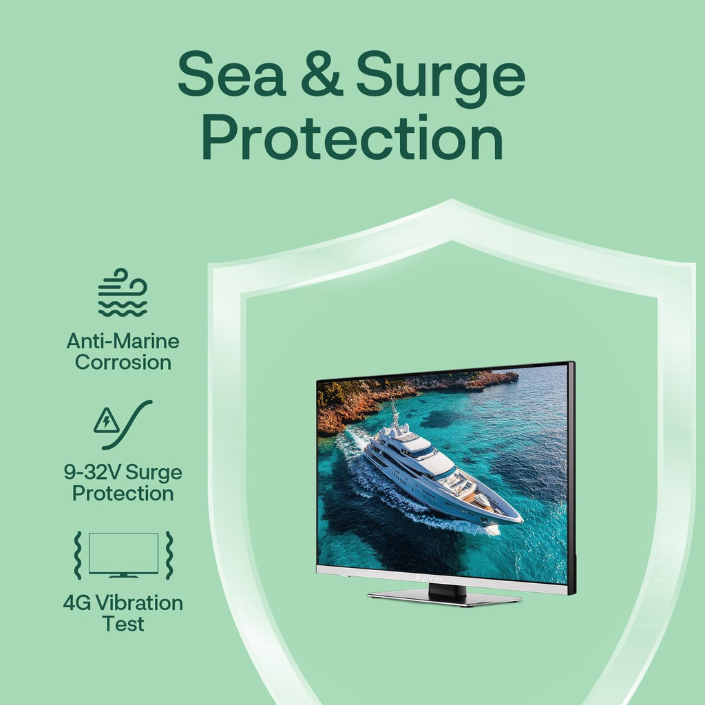 SYLVOX 12 Volt TV, 22' Smart RV TV w/DVD Player | 1080P Full HD, Wide Viewing Angle, ATSC Tuner, HDMI & USB, AC/DC Powered for RV, Boat, Yacht, Beach House, or Home