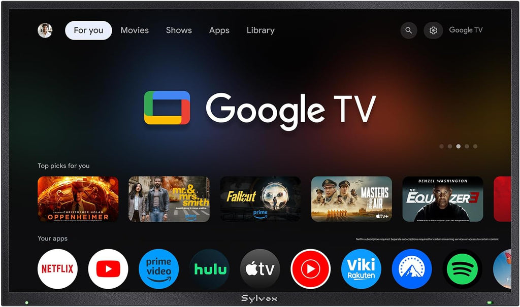 SYLVOX Outdoor TV, 43 inch 2000 Nit High Brightness Smart TVs, 4K Sunlight Readable Display, IP56 Waterproof, Smart TV for Outdoor Households or Commercial Places (Pool Pro 3.0)