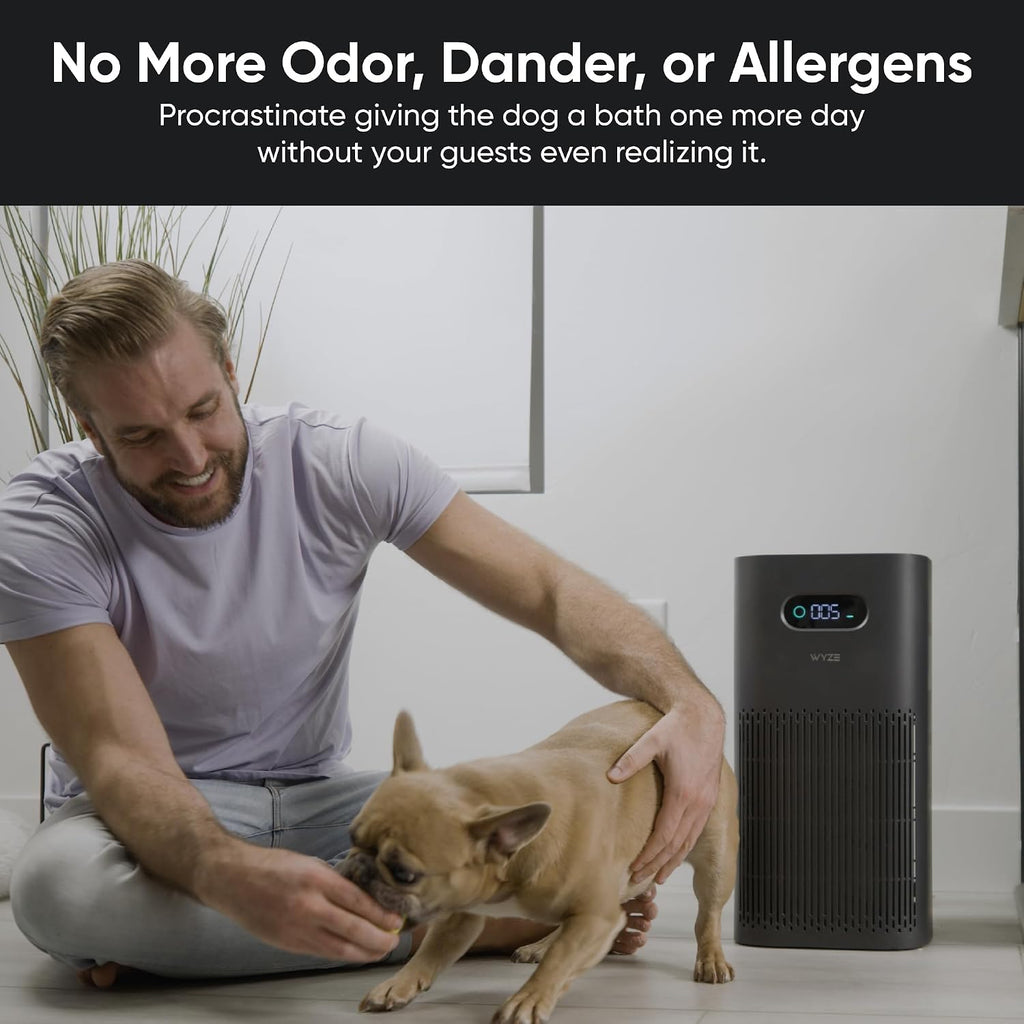 Wyze Air Purifier with Formaldehyde Filter (Premium), for Home, 21db Quiet, HEPA 13, Elimination of common pollutants, Remove formaldehyde, Odors, Smoke, Pollen, Dust, Smart WiFi Alexa Google, Black
