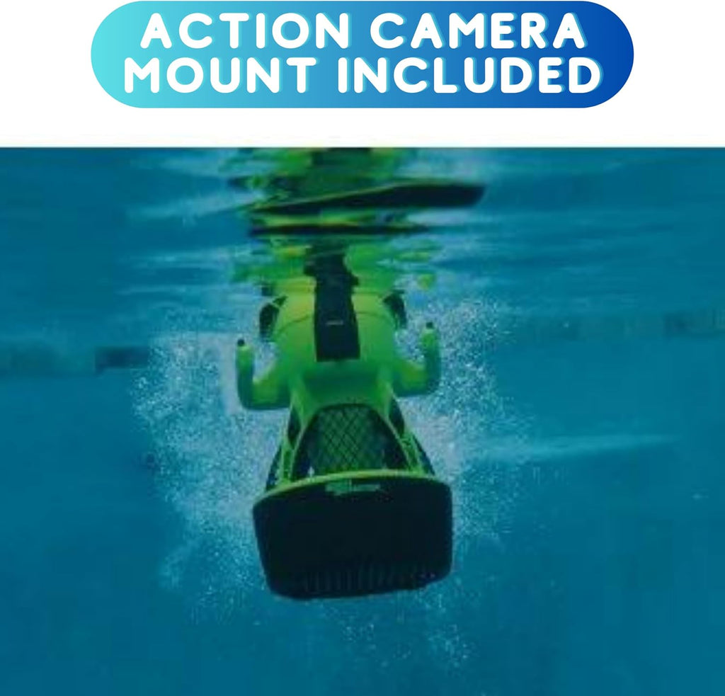 Underwater Sea Scooter for Kids & Adults, 12V Battery Powered Water Propeller with GoPro Mount, Electric Pool & Ocean Diving Scooter for Swimming up to 10 ft Deep