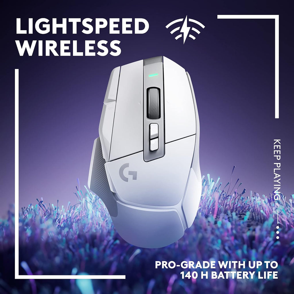 Logitech G502 X Lightspeed Wireless Gaming Mouse: Optical Switches, 13 Buttons, <140 hrs Battery Life & USB-C, Infinite Scroll Toggle, PowerPlay Wireless Charging Capable, for PC/MacOS - White