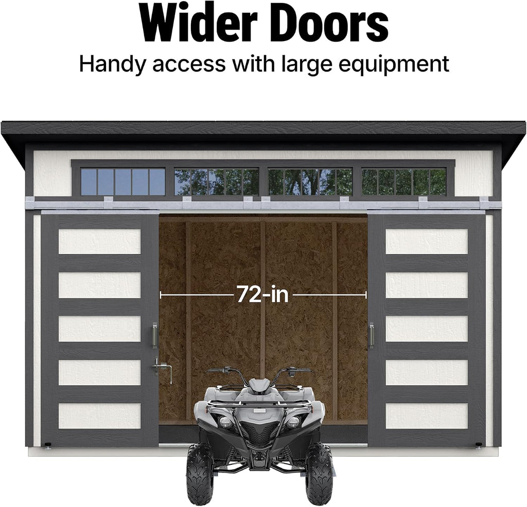 Handy Home Products Palisade 12x7.5 Do-it-Yourself Wooden Storage Shed with Floor Kit- Does not Include Paint and Roofing Shingles