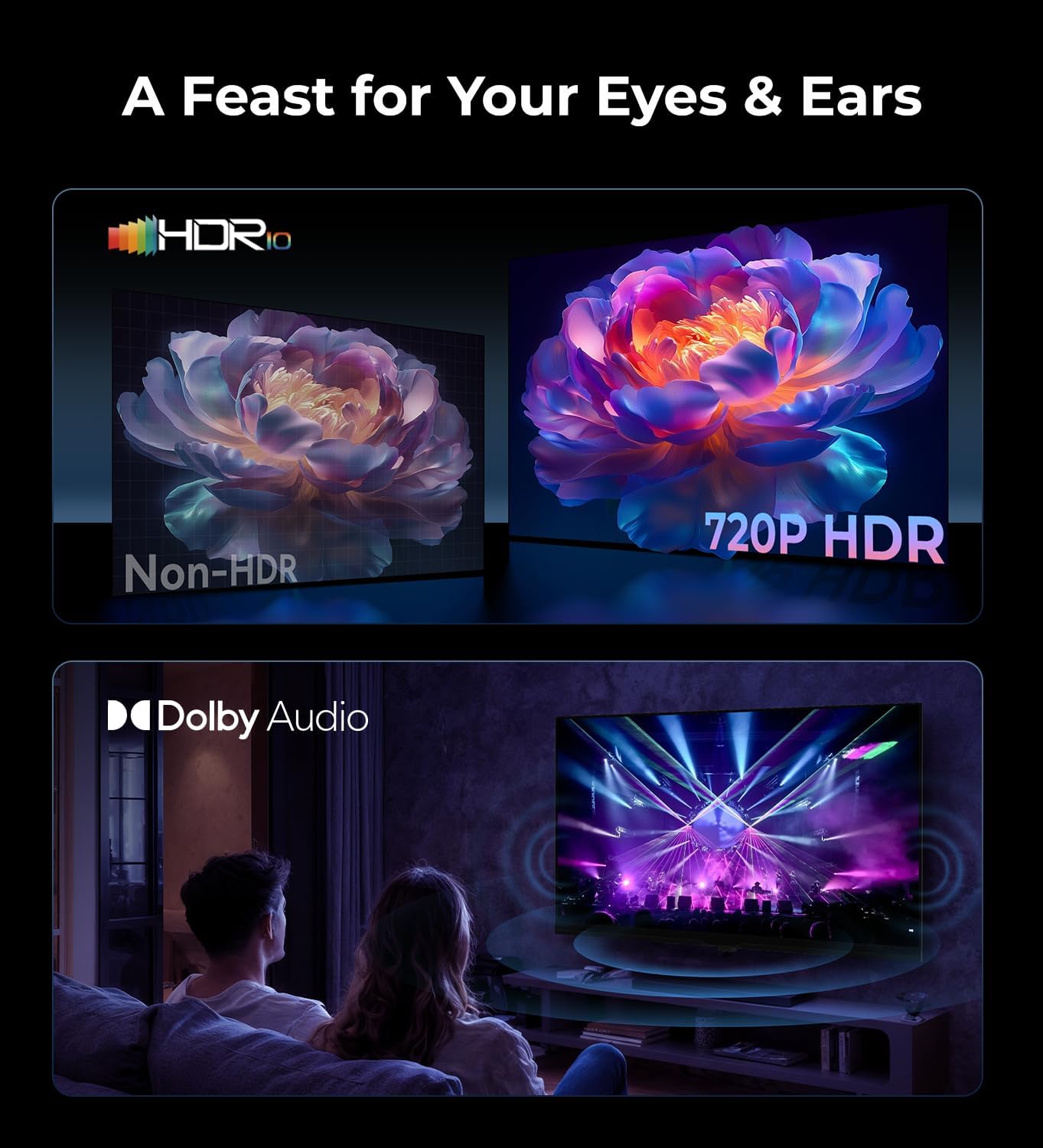 FPD Smart TV 32 Inch, Television Compatible with Samsung TV Plus Powered by Tizen OS, 720p HD TV with Dolby Audio, HDR 10, SmartThings, Miracast, Gaming Hub, Voice Remote Flat Screen TV (AT32-P1)