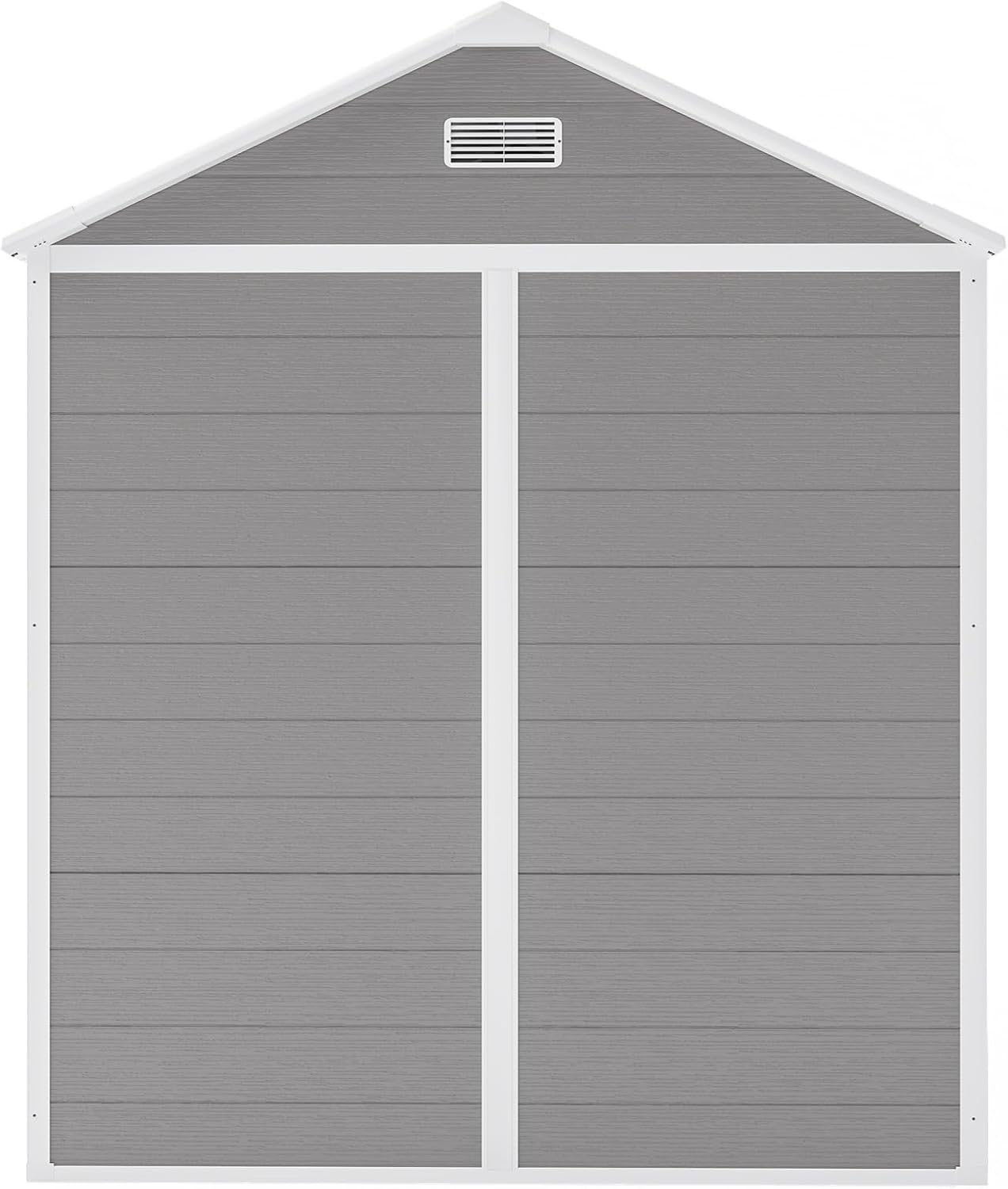 YOPTO 6x5 FT Resin Storage Shed,Garden House with Floor & Lockable Door,Waterproof Plastic Tool Sheds W/Slanting Roof Visual Window & Air Vents for Bicycles,Lawnmowers,Lawn,All Weather Use,Gray