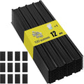 Metal Roof Panels - 12 Pcs Corrugated Pergola Roofing Panels Heavy Duty Waterproof Tin Roofing Materials for Shed Gazebo Patio Garages 50.78x17.7in, Black