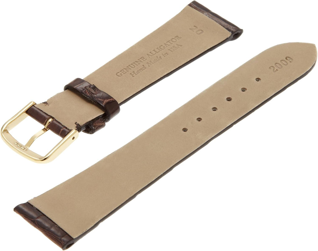 Hadley-Roma Men's MS2009RA-170 17-mm Black Genuine Alligator Leather Watch Strap