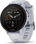 Garmin Forerunner® 955 Solar, GPS Running Smartwatch with Solar Charging Capabilities, Tailored to Triathletes, Long-Lasting Battery, Whitestone