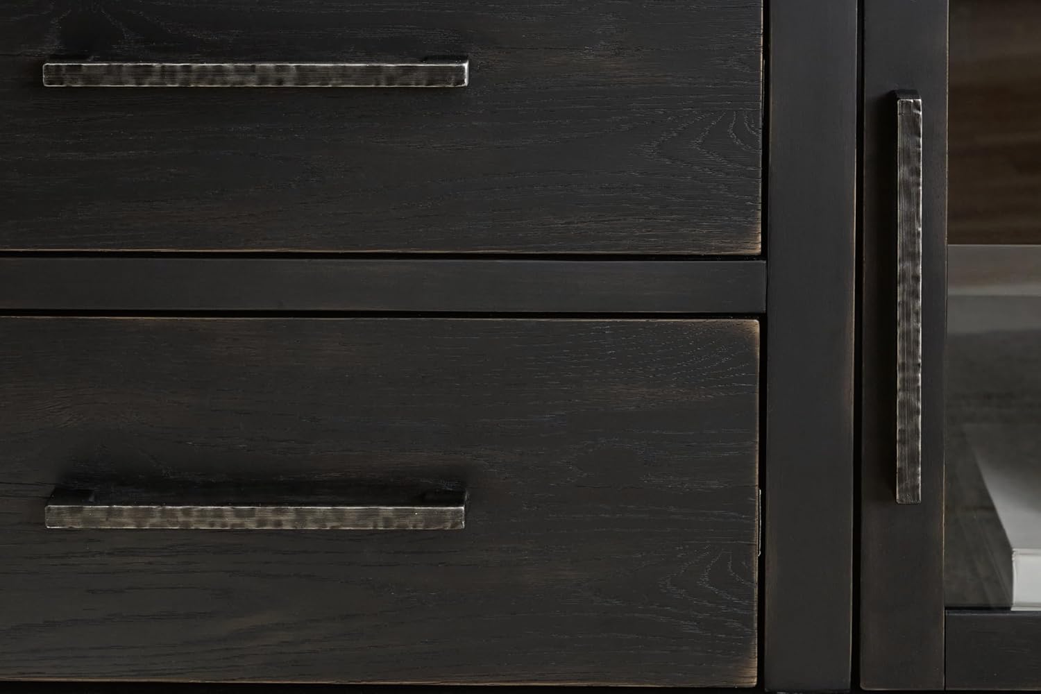 Signature Design by Ashley Galliden Urban 2-Drawer 80' TV Stand for TVs up to 91' with Adjustable Shelves, Cabinets, Cord Openings, Black