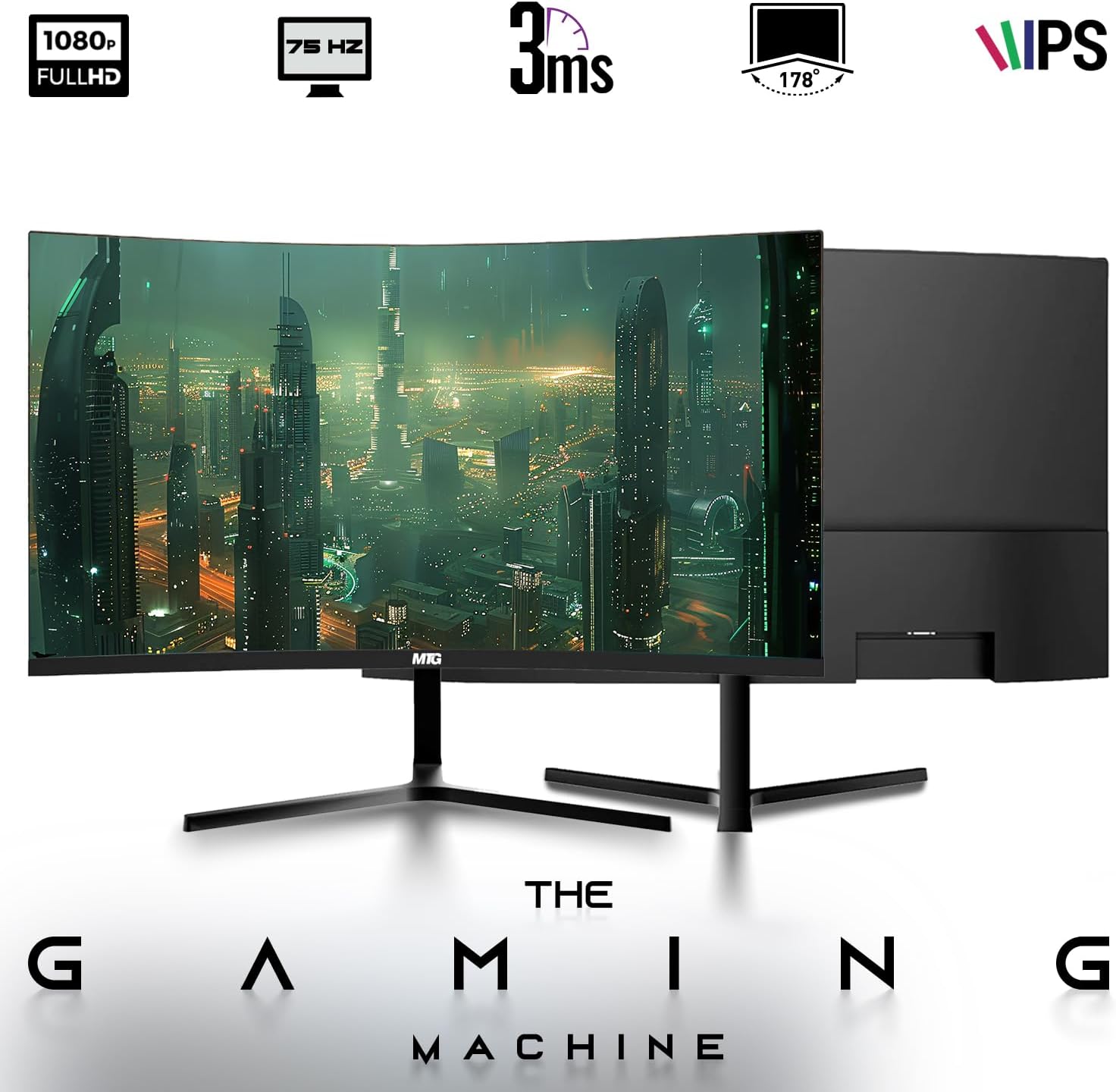 HP Gaming PC Desktop Computer – AMD Pro A10-9700,GT 1030 Graphics,8GB RAM,512GB SSD,24 Inch Curved Monitor,RGB Keyboard with AI Copilot,Mouse,WiFi,RGB Headphone,Windows 11(Renewed)