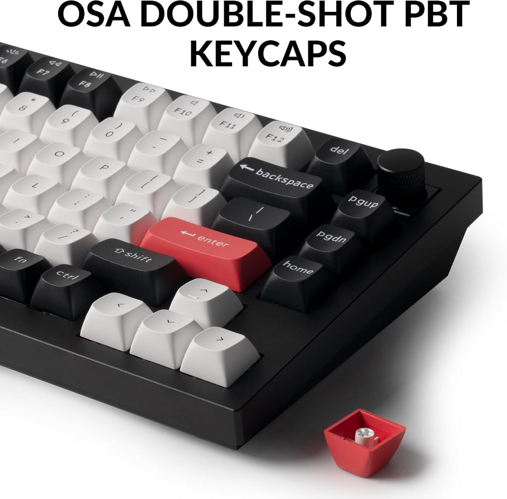 Keychron Q1 HE Wireless Custom Keyboard Rapid Trigger QMK Launcher 2.4 GHz Bluetooth 5.2 with Gateron Double-Rail Magnetic Switch, RGB Compatible with Mac Windows Linux (Hot-swappable)