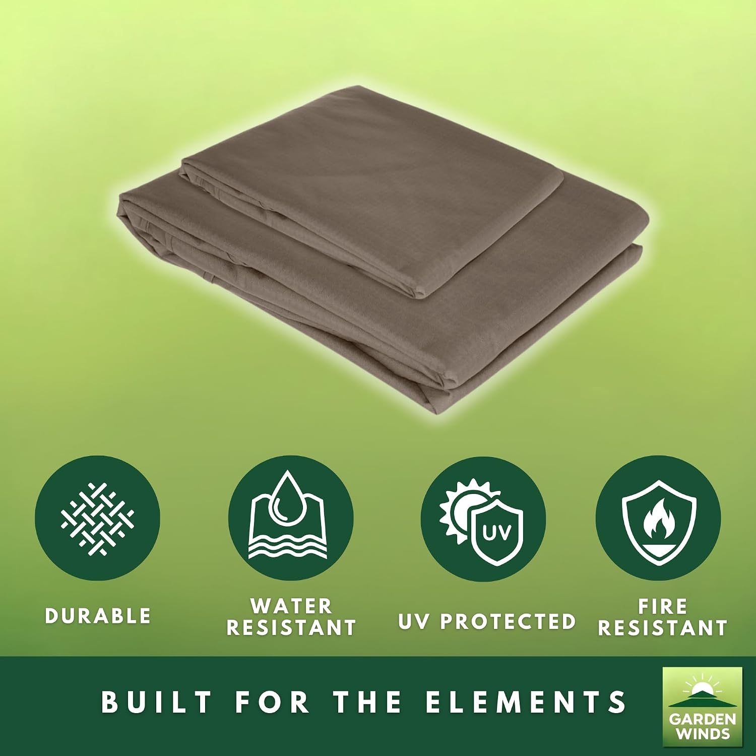 Garden Winds Reinforced RipLock 350 Replacement Canopy Top Cover Compatible with Heritage 12' x 12' Hexagon Gazebo Models L-GZ793PST-E, A101011800 - Nutmeg