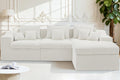 Homguava Modular Sectional Couches for Living Room,101' Cloud Couch with L-Shape Chaise,Comfy Sofa Living Room Couch with Deep Seat,No Assembly (Cordury Beige)