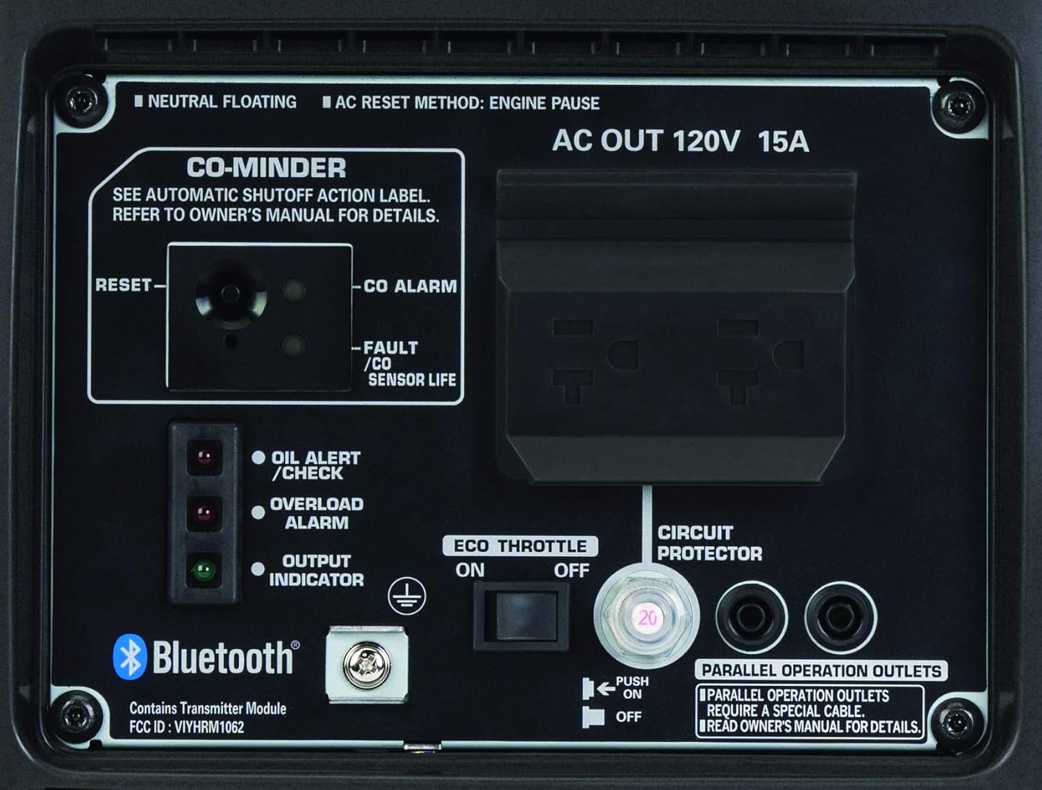 Honda EU2200iTAG 2200W 120V Portable CO-Minder Inverter Generator Bundle with Parallel Cables