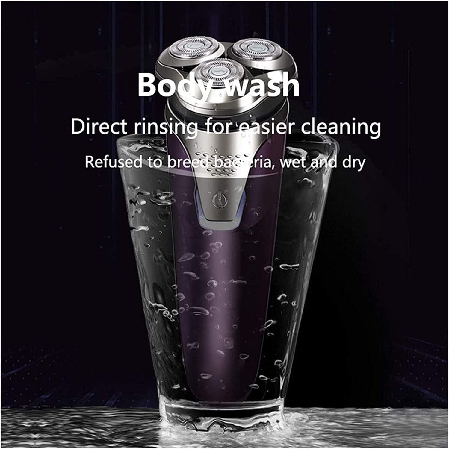 Electric Razor Shaver for Men,Wet&Dry Metal IPX7 Waterproof Removable Beard Hair Trimmer Mens Rotary Shavers Included Charging Adapter