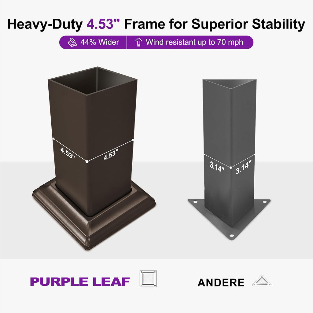 PURPLE LEAF 10' x 12' Outdoor Louvered Pergola Aluminum Pergola with Adjustable Roof for Camping Outdoor Patio Deck Garden Hardtop Gazebo Bronze