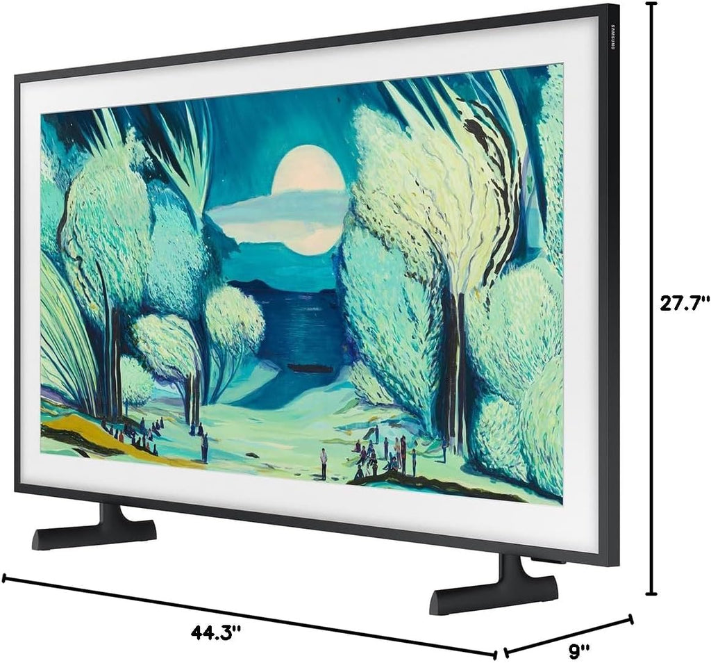 Samsung QN50LS03FA 50' The Frame QLED 4K AI TV (2025) Bundle with Modern White Bezel, CPS 26 Month Protection, Slim Flat Mount, 2X HDMI Cables & Deco Gear Complete Home Theater Beginner's Guidebook