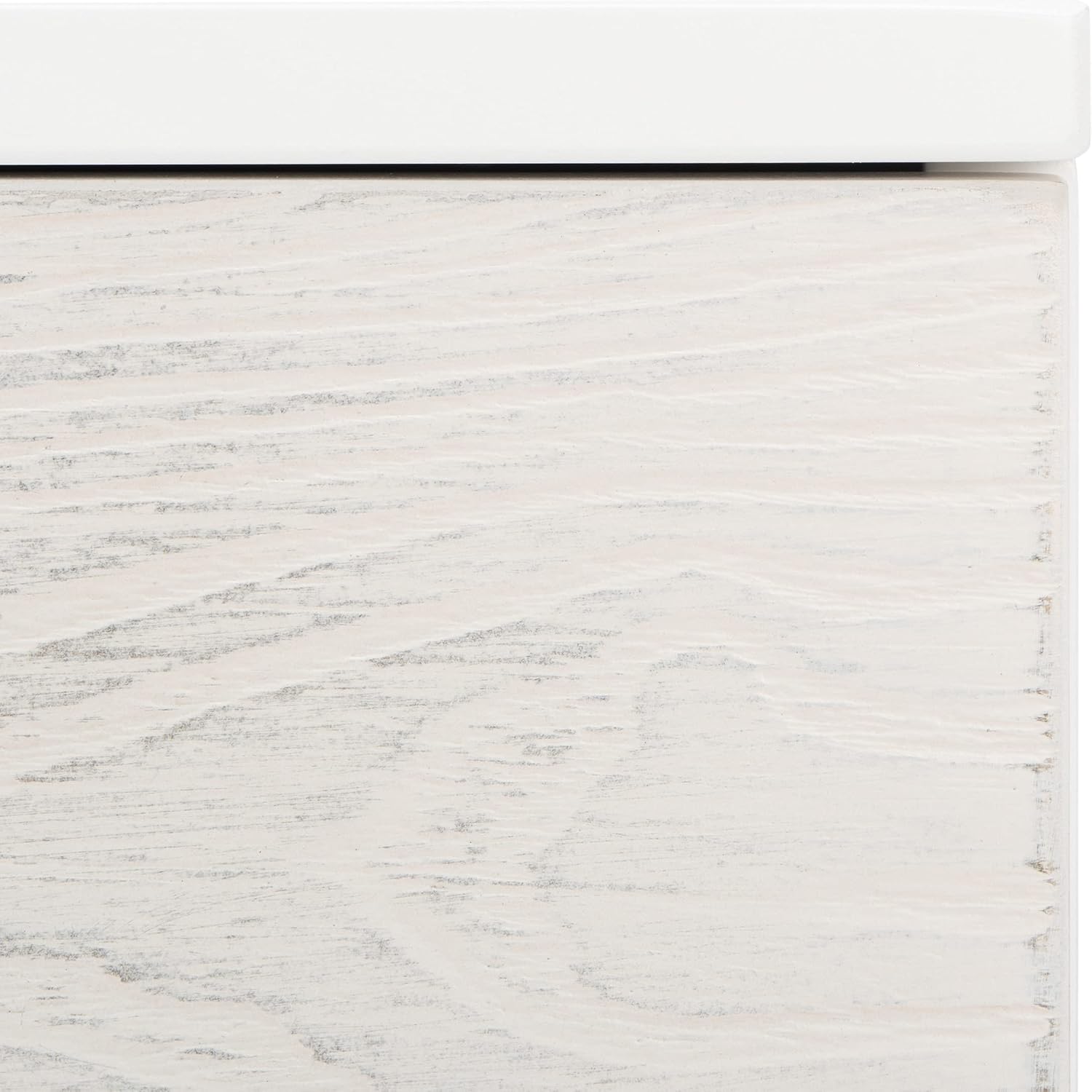 SAFAVIEH Genevieve TV Stand for up to 65' Flatscreen – White & White Washed Finish, Mid-Century Modern Storage Cabinet, Entertainment Media Console (MED5000C)