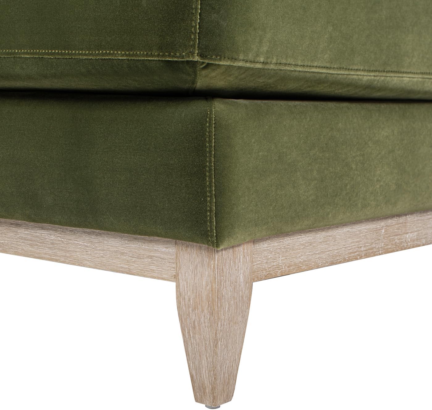 Jennifer Taylor Home Pasadena Modern Farmhouse Chaise Lounge Chair, Olive Green