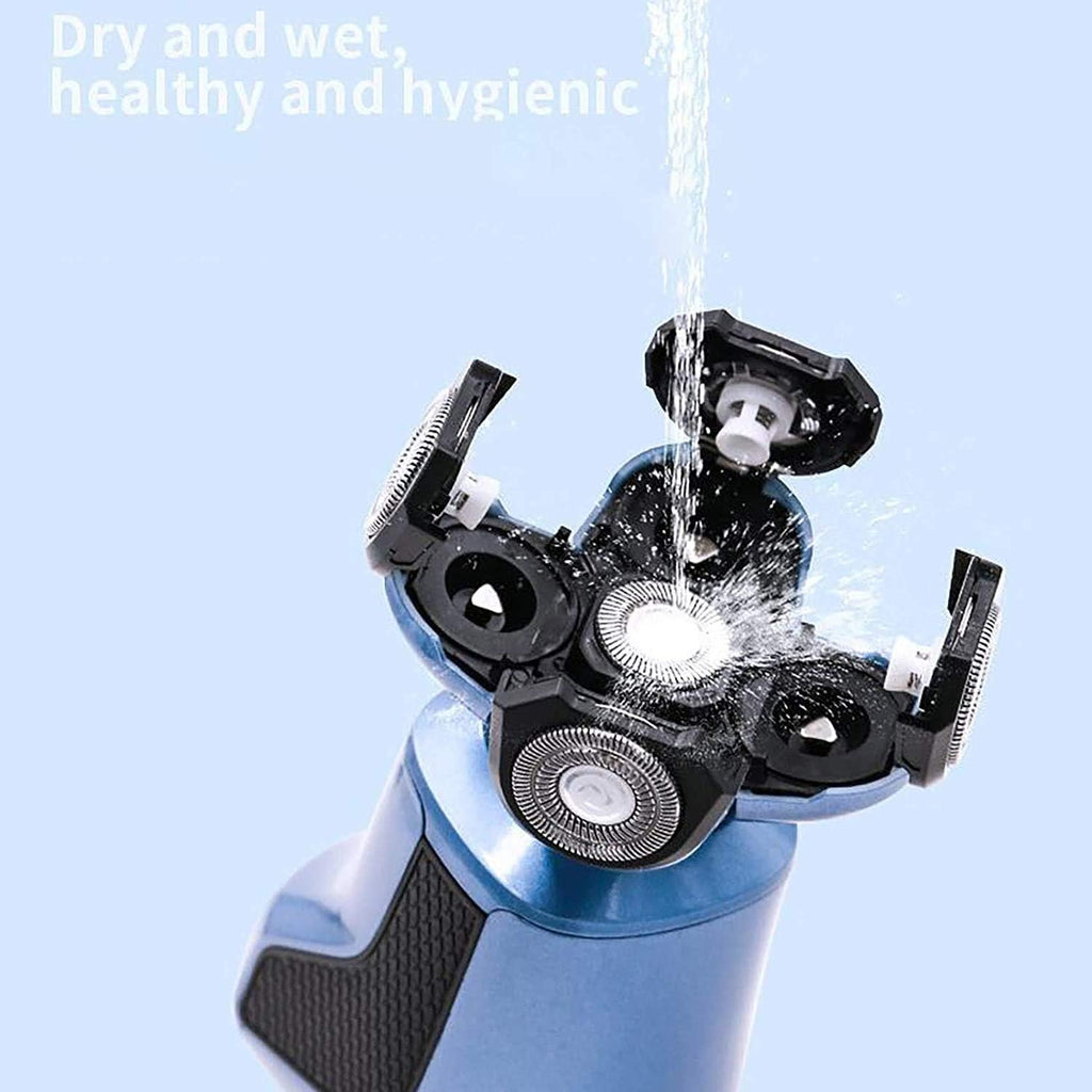 5 in 1Electric Shavers for Men Bald Head Shaver Mens Electric Razors for Shaving Rechargeable Cordless Wet/Dry Rotary Shaver with Clippers Nose Hair Trimmer Facial Cleansing Brush