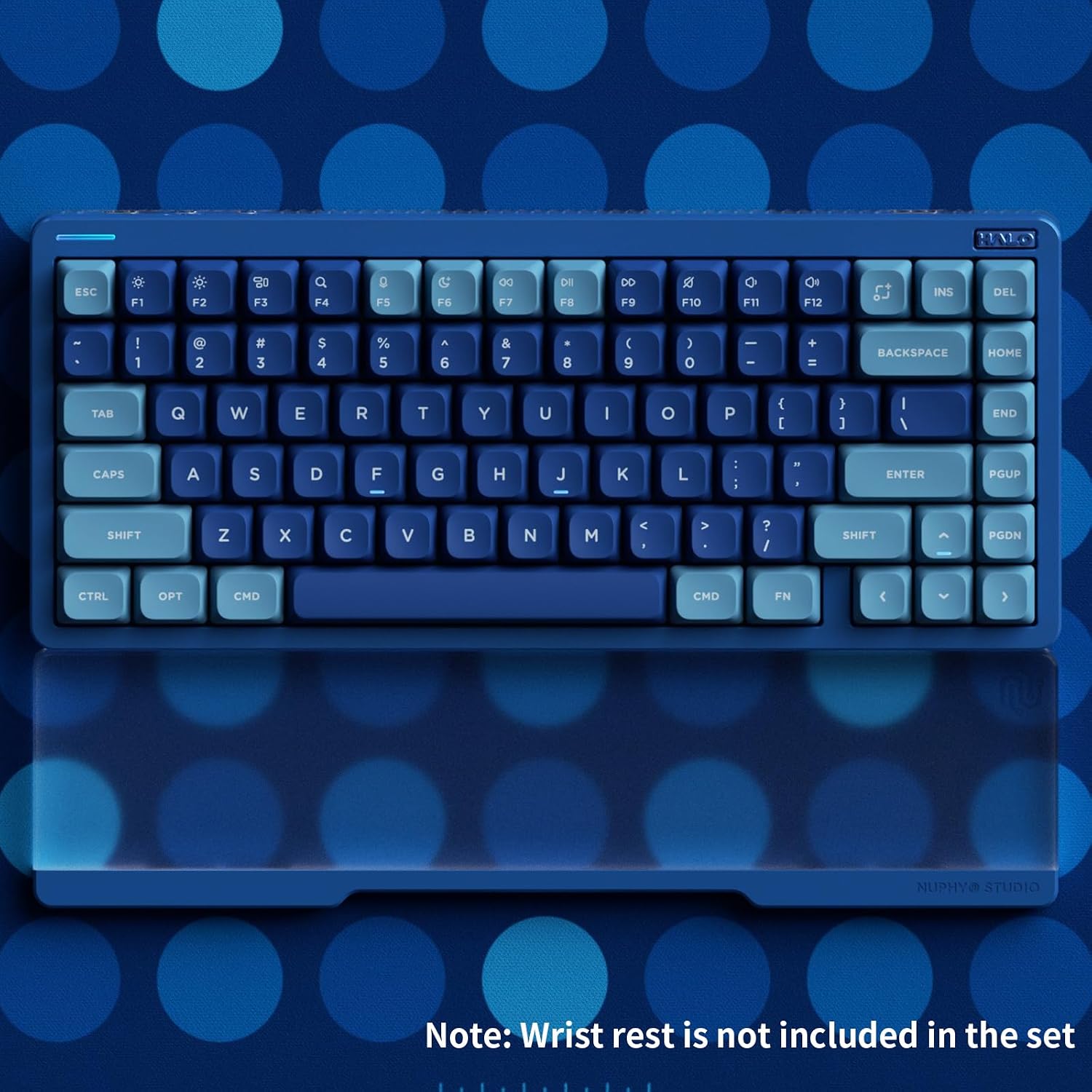 nuphy Halo75 V2 Mechancial Gaming Kyeboard,75% Wireless Hot Swappable Bluetooth Keyboard,83 Kyes RGB Backlit Keyboard,Support Bluetooth/2.4GHz/USB-C-Blue Blush Switch