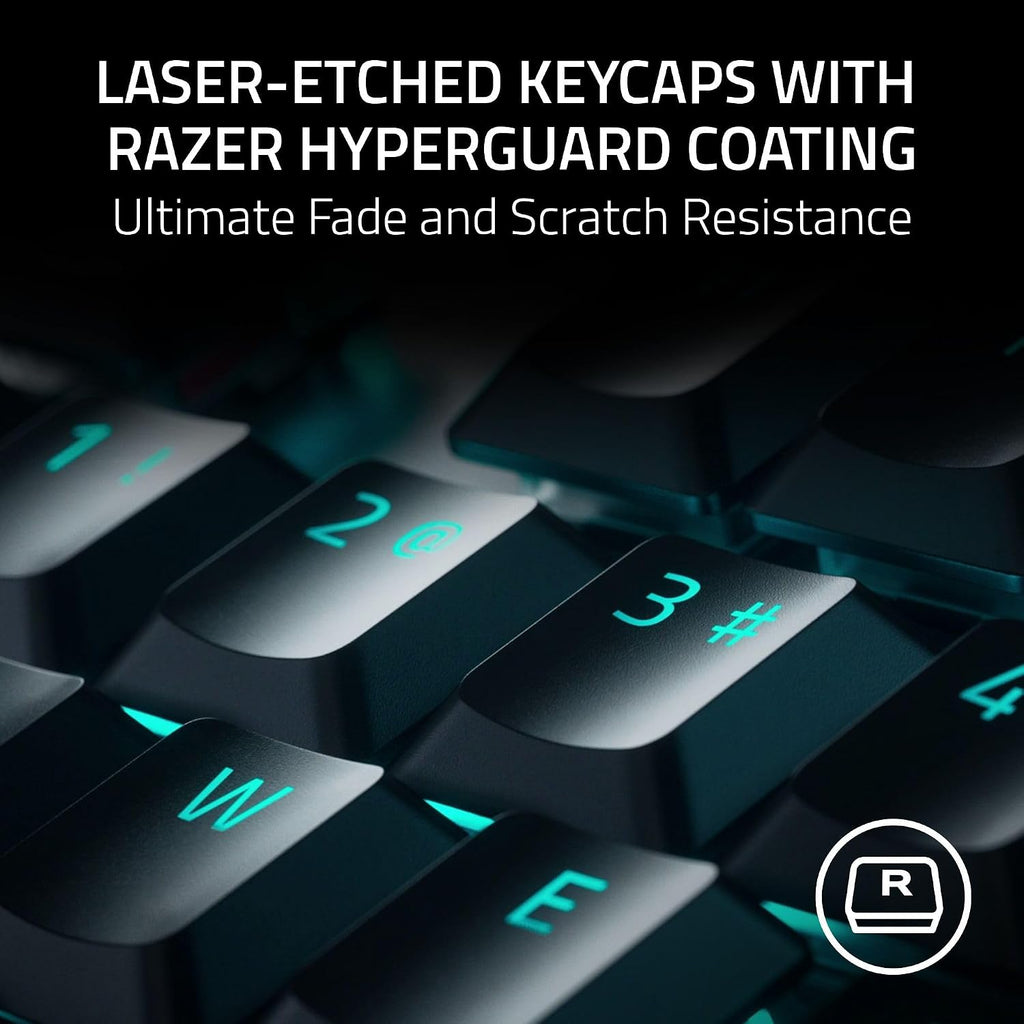 Razer DeathStalker V2 Pro Wireless Gaming Keyboard: Low-Profile Optical Switches - Linear Red - Hyperspeed Wireless & Bluetooth 5.0-40 Hr Battery - Ultra-Durable Coated Keycaps - Chroma RGB (Renewed)