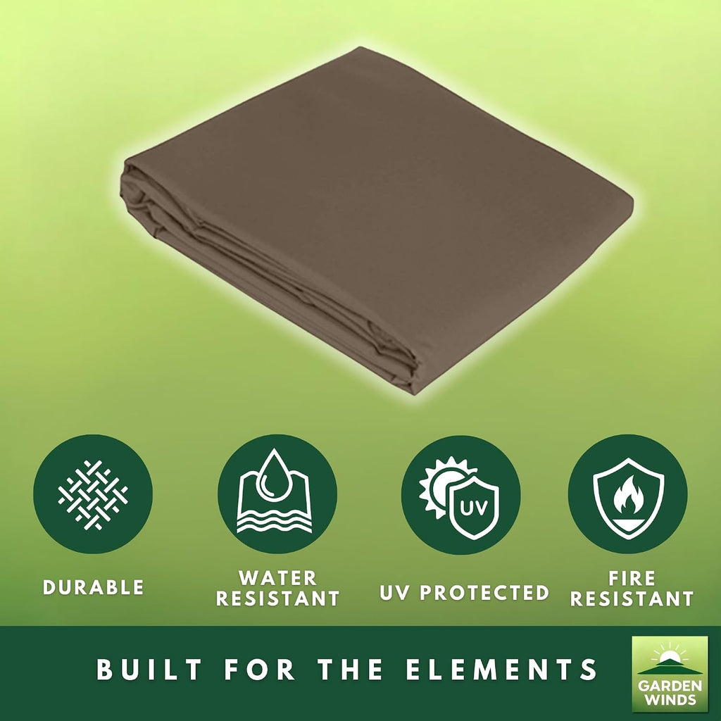 Garden Winds Reinforced RipLock 350 Replacement Canopy Top Cover Compatible with Pomeroy Domed 10' x 13' Gazebo Model L-GZ702PST - Nutmeg