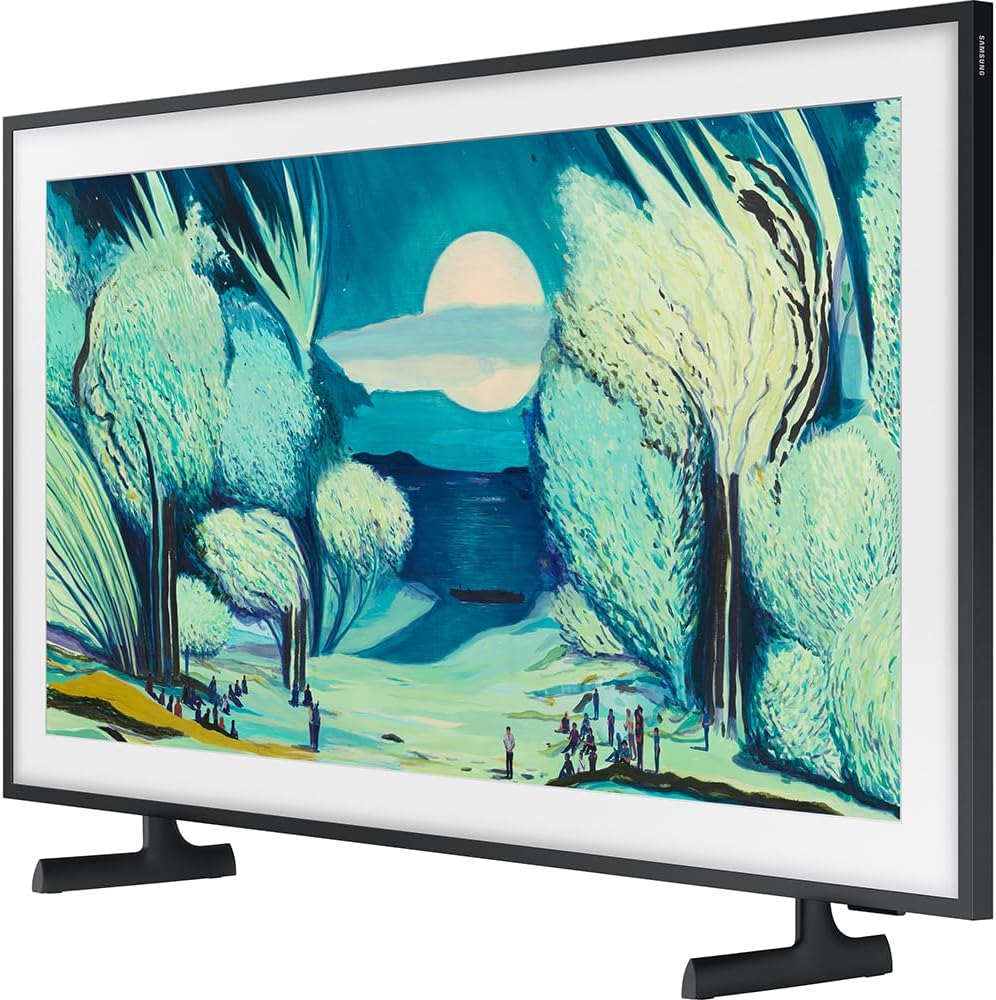 Samsung QN50LS03FA 50' The Frame QLED 4K AI TV (2025) Bundle with Modern White Bezel, CPS 26 Month Protection, Slim Flat Mount, 2X HDMI Cables & Deco Gear Complete Home Theater Beginner's Guidebook