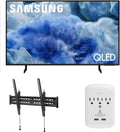 Samsung QN50Q8FAAFXZA 50 Inch Class QLED Q8F 4K Vision AI Smart TV with a Walts TILT-MOUNT-43-90 Large/XL Tilt Mount for 43'-98' TVs and Amber Protection 3-Outlet-Surge Surge Protector (2025)