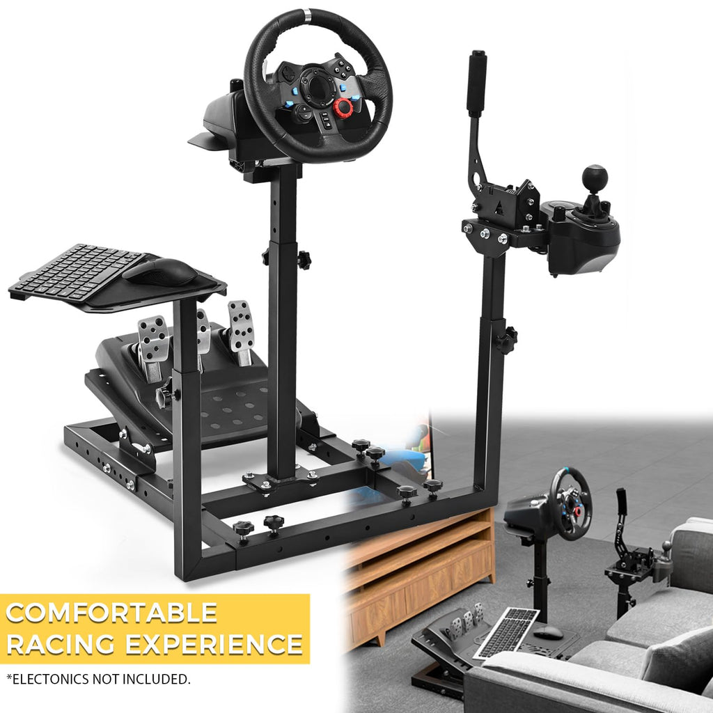 Marada Universal Flight Racing Simulator Stand, Three Axis Adjustable, And Hold Mouse and Keyboard, Fit for Thrustmaster,for Logitech,for Honeycomb,the Fight Sim Cockpit Electronic Device Not Included