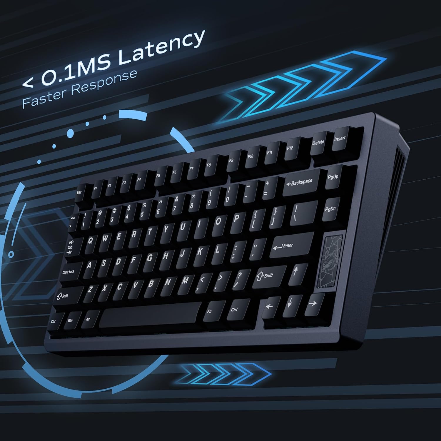 Mechanical Keyboard, Chilkey Slice75 HE Gaming Keyboard Wired, 75% Hall Effect Magnetic Aluminum Keyboard with WS Flux HE Clacky Switch, Rapid Trigger, 8K Polling, Per-Key RGB Custom, PC/Mac Support