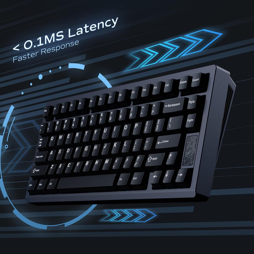 Mechanical Keyboard, Chilkey Slice75 HE Gaming Keyboard Wired, 75% Hall Effect Magnetic Aluminum Keyboard with WS Flux HE Clacky Switch, Rapid Trigger, 8K Polling, Per-Key RGB Custom, PC/Mac Support