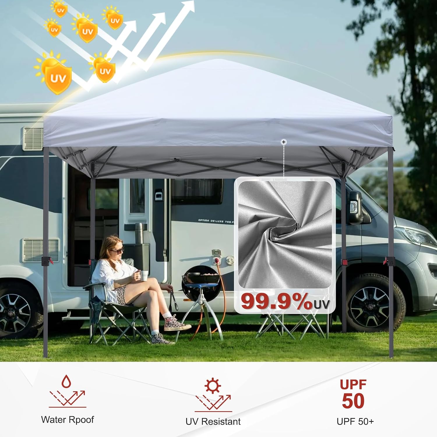 ABCCANOPY Durable Easy Pop up Canopy Tent 10x10, White