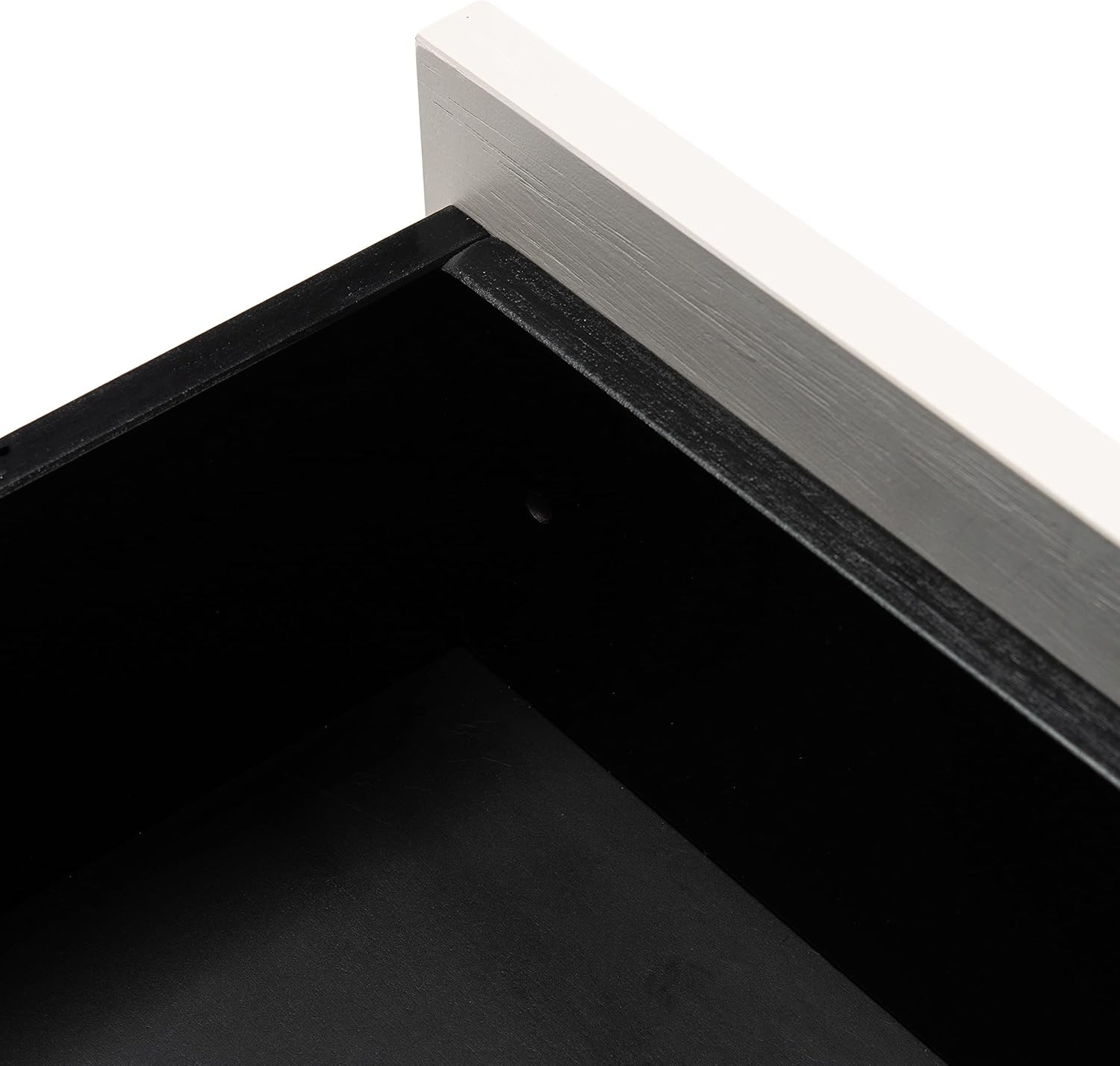 SAFAVIEH Genevieve TV Stand for up to 65' Flatscreen – Black & White Washed Finish, Mid-Century Modern Storage Cabinet, Entertainment Media Console (MED5000B)