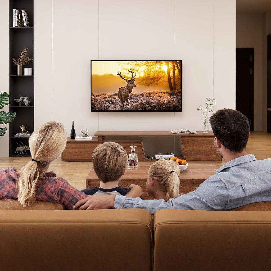 homary TV Stand for Living Room, Walnut Extendable Media Console, Minimalist Media Entertainment Center with 3 Drawers, Adjustable TV Stand for Up to 110 Inch TVs