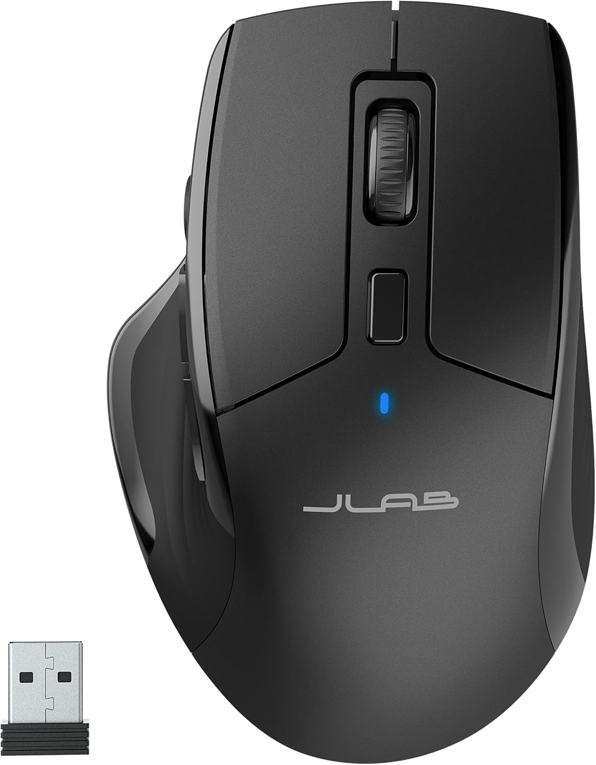 JLab JBuds Wireless Mouse, Connect Via Bluetooth or USB Wireless Dongle, Multi-Device Toggle, Up to Three Devices, Custom User Profiles, Adjustable Tracking, Full-Size, Rechargeable, (12 Pack)