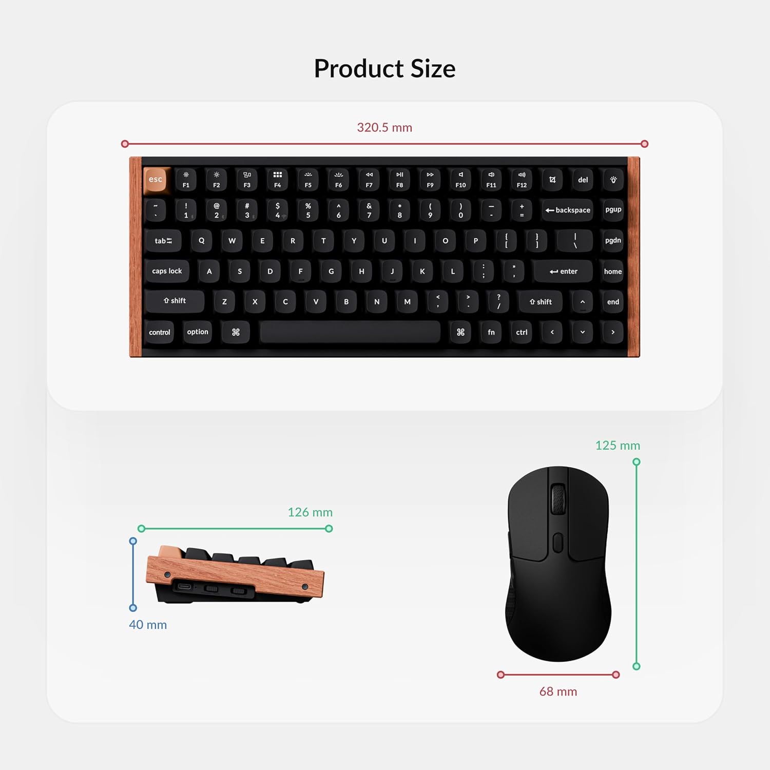 Keychron K2 HE Wireless Magnetic Switch Custom Keyboard and M3 Bluetooth 79g Lightweight Mouse QMK 2.4 GHz with Hall Effect Gateron Double-Rail, 3311 Sensor 12000 DPI Compatible with Mac Windows Linux