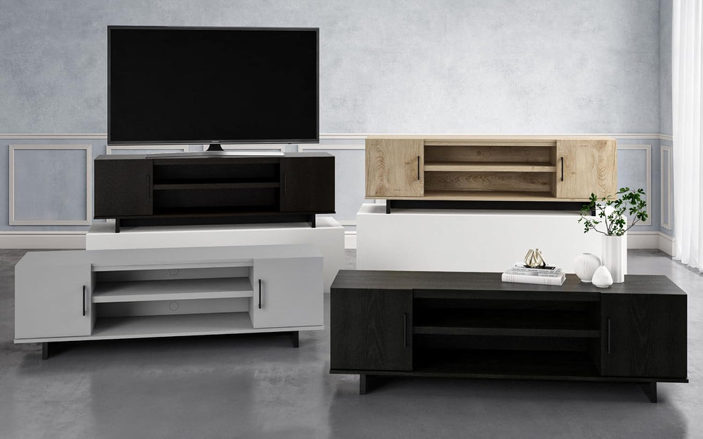 Ameriwood Home Southlander TV Stand for TVs up to 65', Black Oak