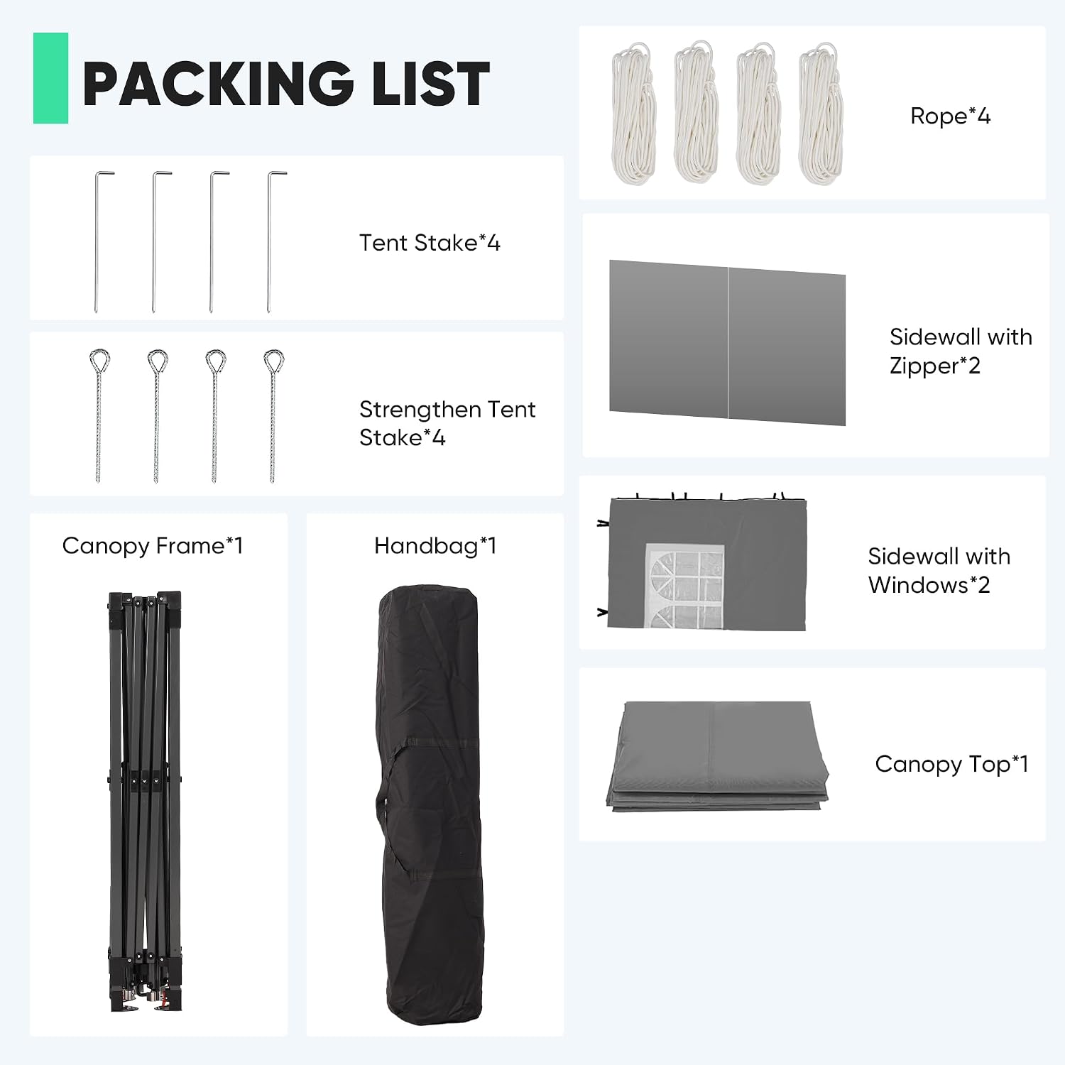 10x10 Pop Up Canopy Tent with One Push Setup, Portable Sun Shade Tent, Instant Easy Up Canopy with 4-Sidewalls & Wheeled Bag, Outdoor Fldable Gazebo with Vent Top, Grey.