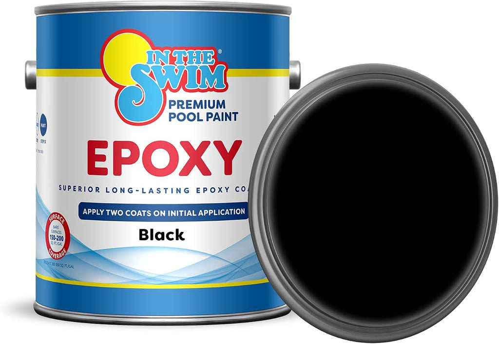 In The Swim Black Epoxy Swimming Pool Paint - Epoxy-Base, High Gloss, Swimming Pool Paint - Long Lasting Stain Resistant - 1 Gallon