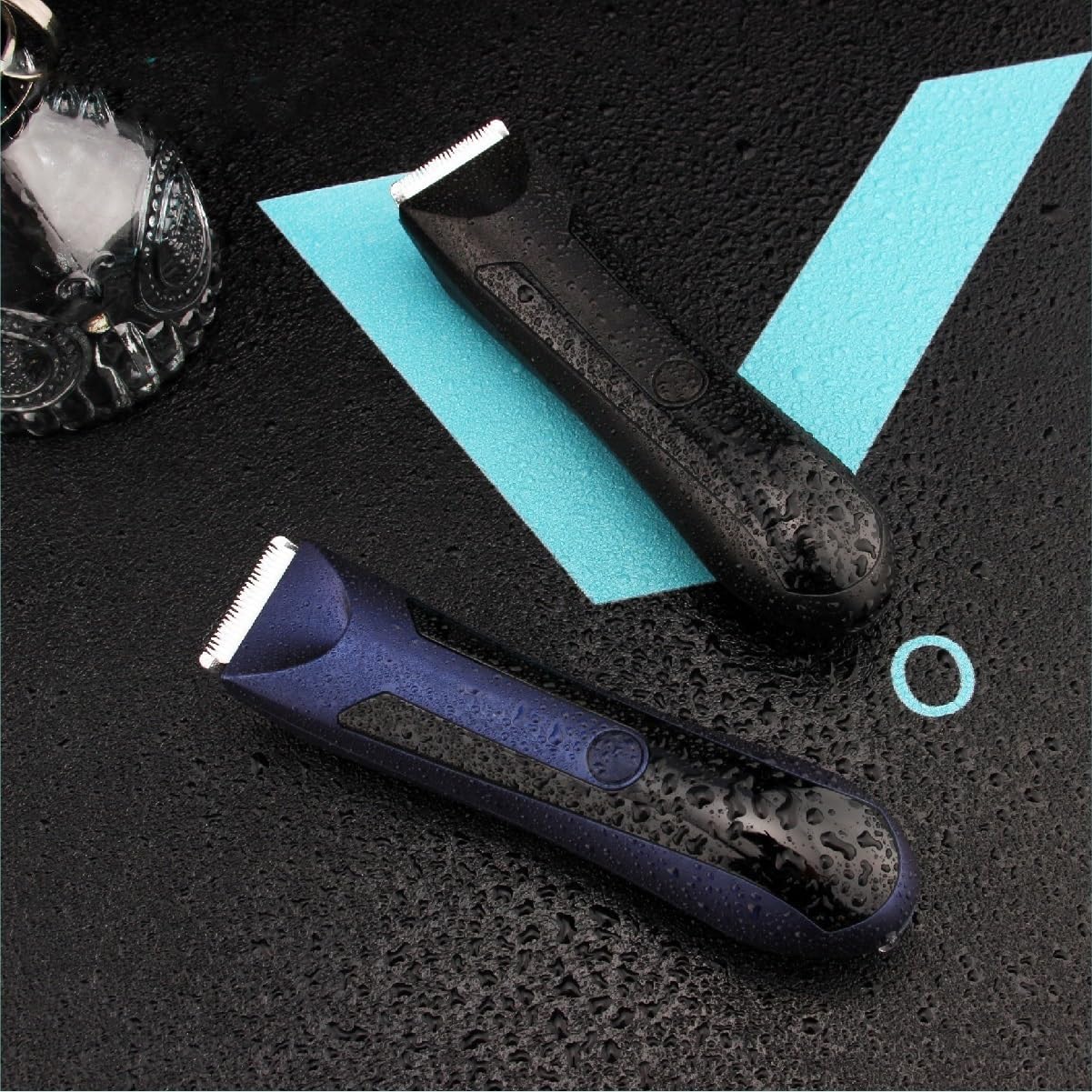 Hair Clippers for Men, Waterproof Groin Body Pubic Beard Hair Trimmer for Men&Women Electric Ball Shaver & Body Groomer Rechargeable Ceramic Blade(Black)