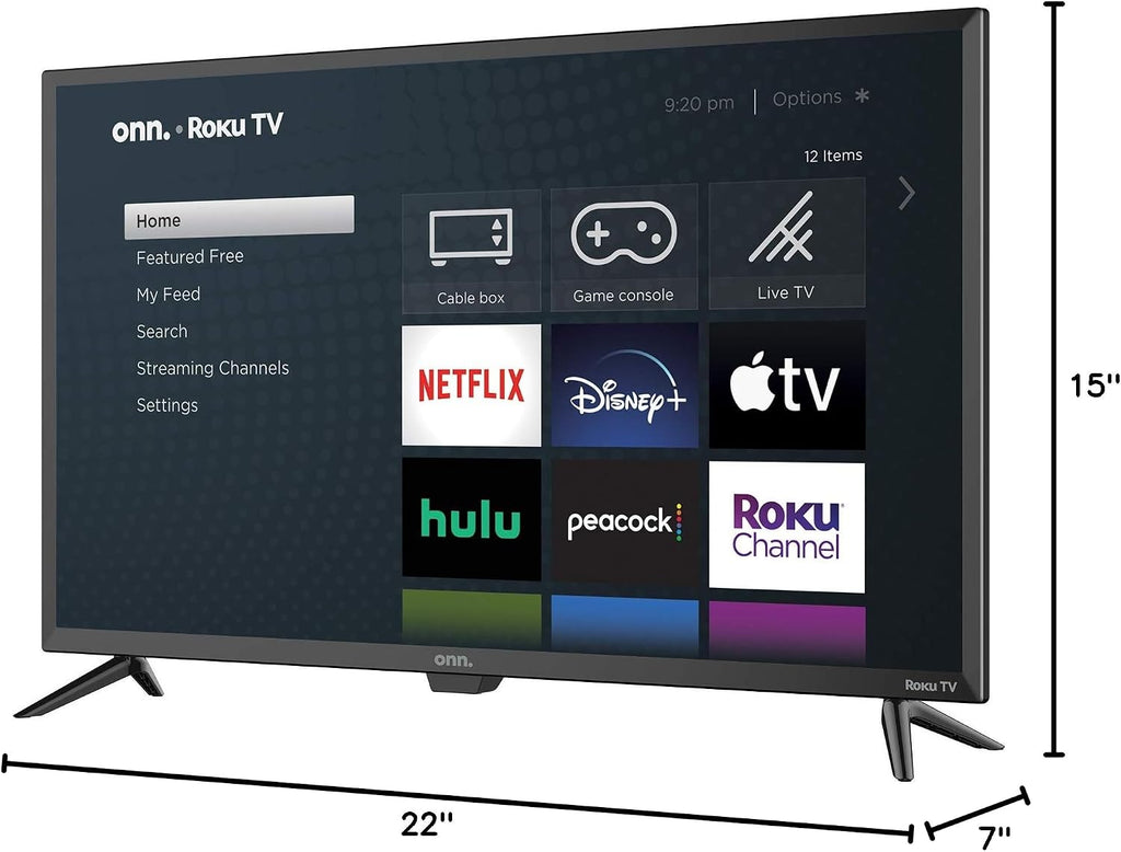 ONN 24-Inch Class HD (720P) LED Smart TV Compatible with Netflix, Disney+, YouTube, Apple TV and Google Assistant (100012590) (Renewed)