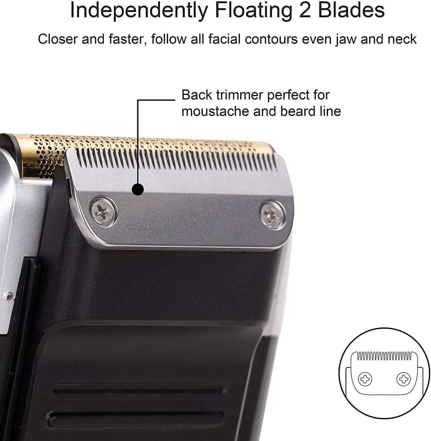 Electric Razor for Men, Rechargeable Hair Shaver for Men Electric Shaver Beard Electric Razor Bald Head Fades Shaving Machine Finishing Tools