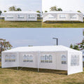Outdoor Wedding Party Tent,10x30 FT White Gazebo Canopy Tent,Camping Shelter Heavy Duty Grill Gazebo Pavilion,Large Commercial BBQ Patio Tent