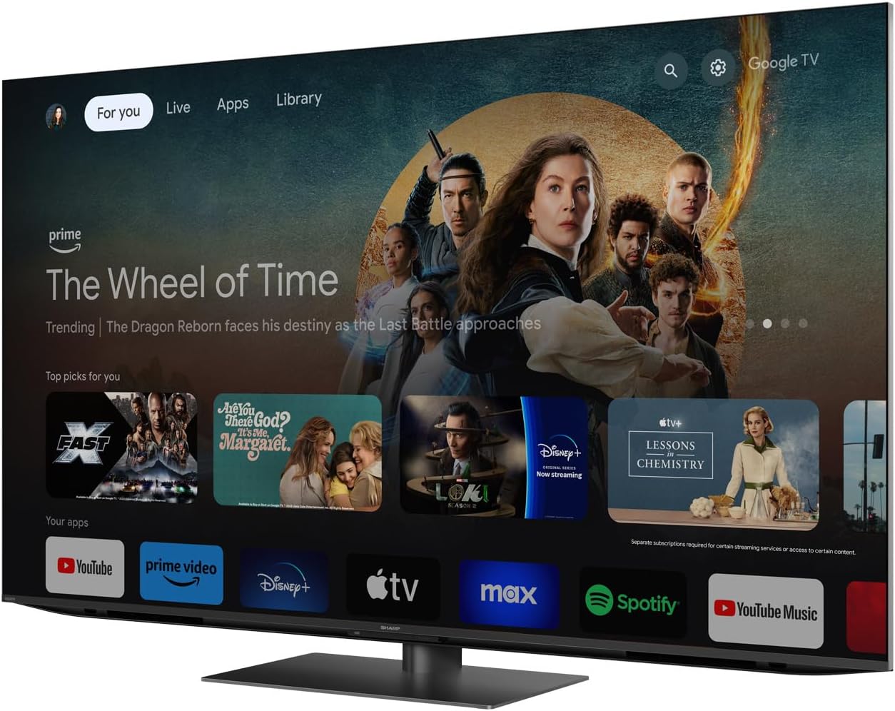 Sharp 65' Class AQUOS XLED 4K Ultra HD Mini LED Google TV