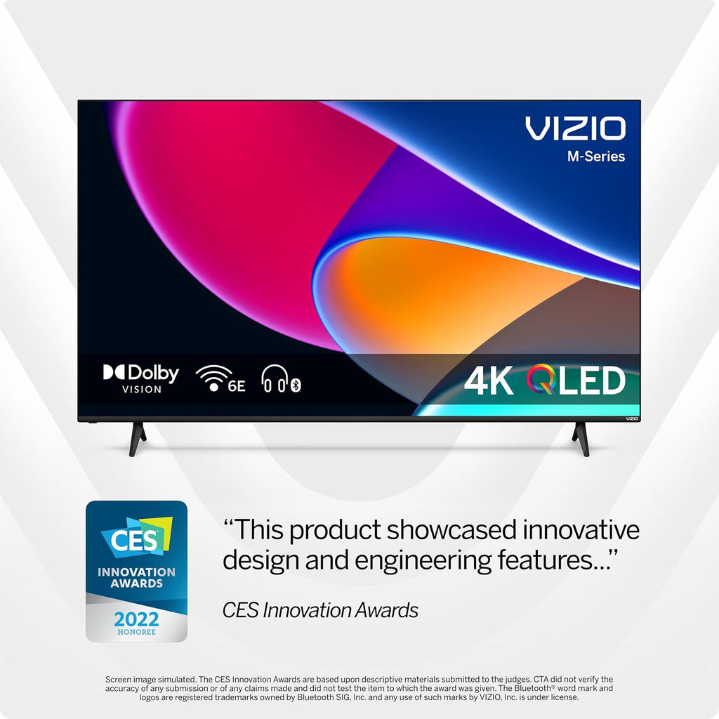 VIZIO 43-inch MQ6 Series 4K QLED HDR Smart TV w/Dolby Vision, WiFi 6E, Bluetooth Headphone Capable, AMD FreeSync & Alexa Compatibility, M43Q6M-K04, 2023 Model