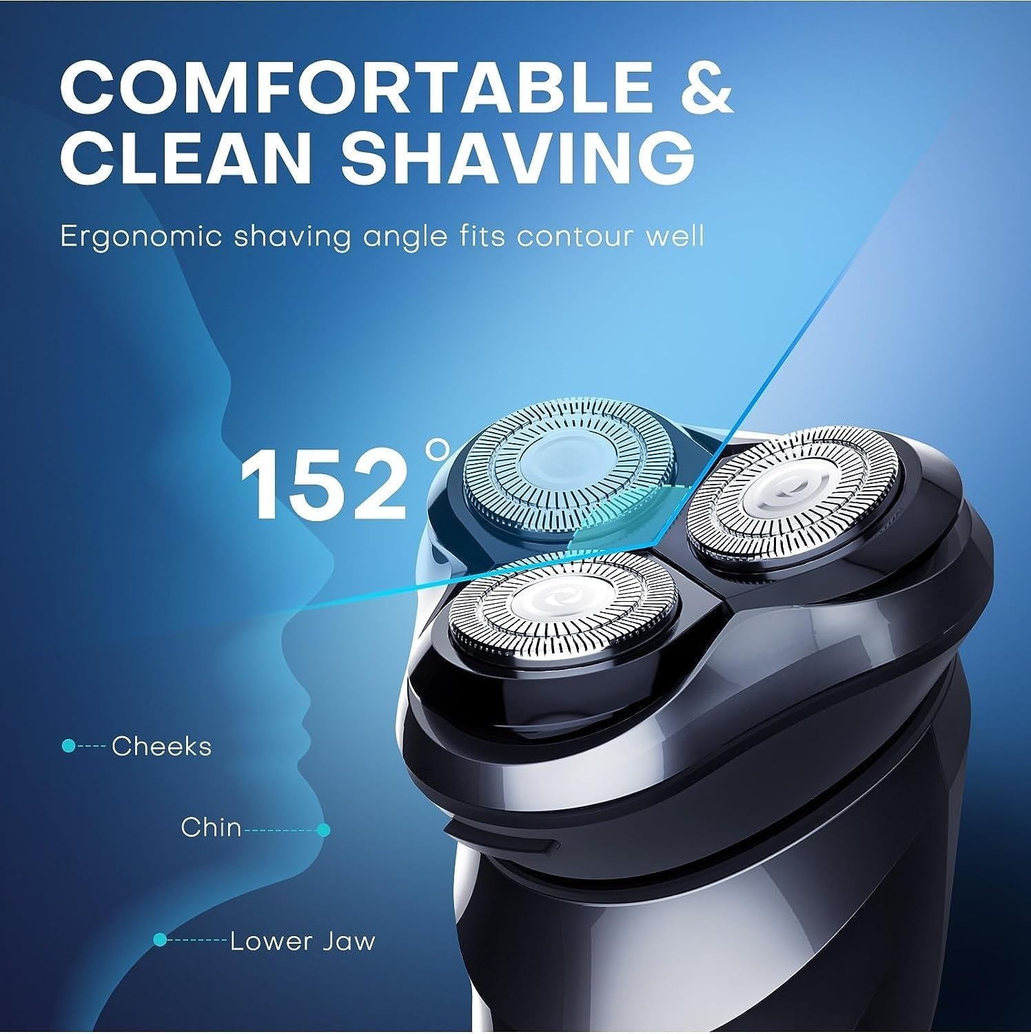 Electric Shavers for Men, Electric Shaver for Men Rechargeable Shaving Mashine Waterproof Men's Electric Razor Beard Trimmer USB Fast Charge
