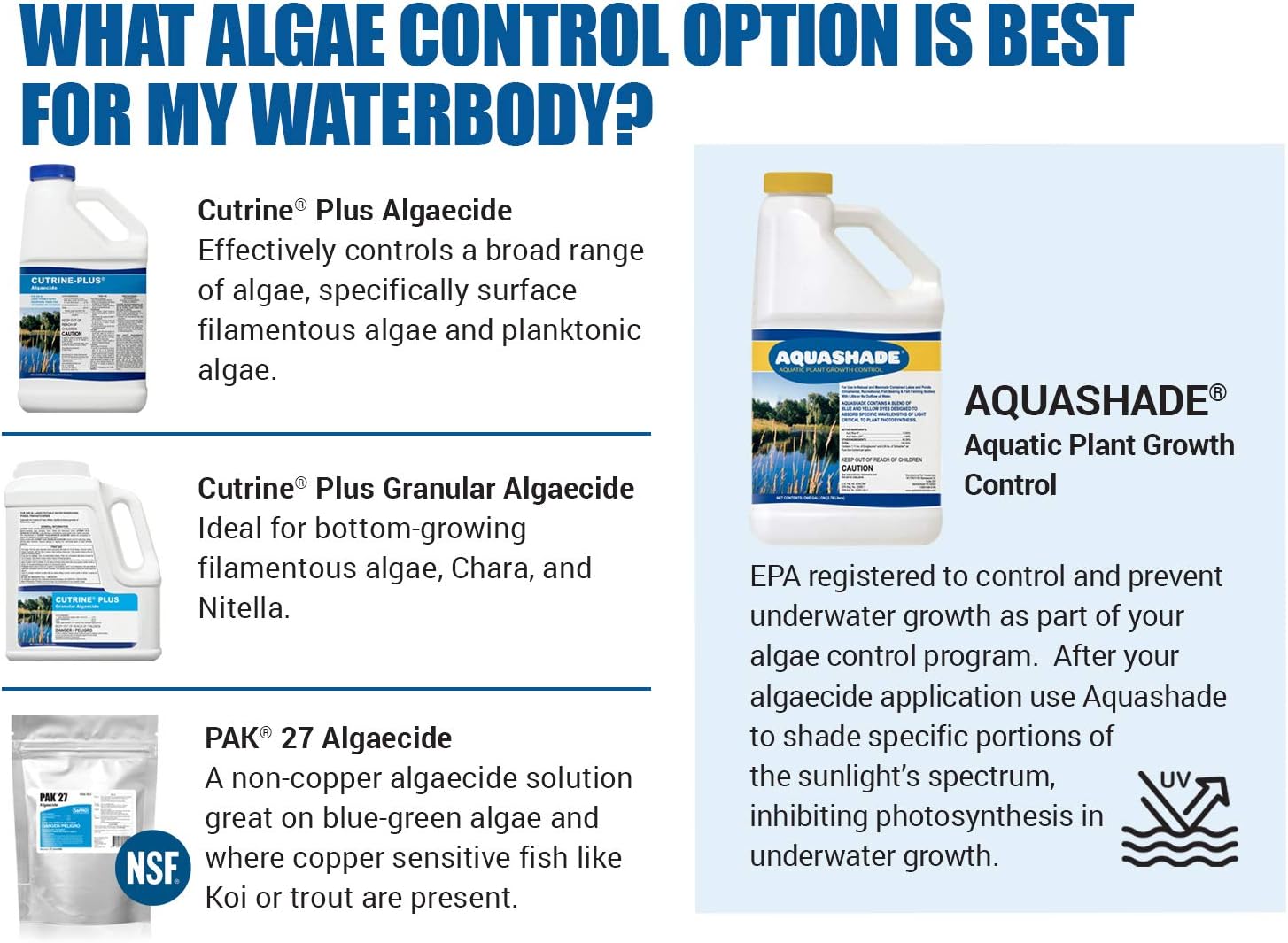 Cutrine-Plus Granulated Algaecide - 30 lbs. Professional-Grade Algae Killer for Lakes & Ponds, EPA Approved to Control All Types of Algae (Planktonic, Filamentous, and Chara)