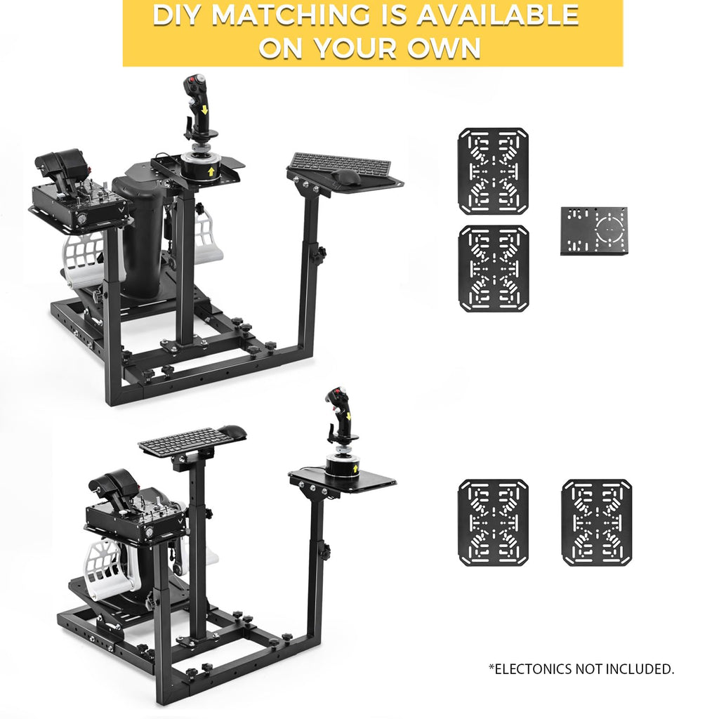 Marada Universal Flight Racing Simulator Stand, Three Axis Adjustable, And Hold Mouse and Keyboard, Fit for Thrustmaster,for Logitech,for Honeycomb,the Fight Sim Cockpit Electronic Device Not Included