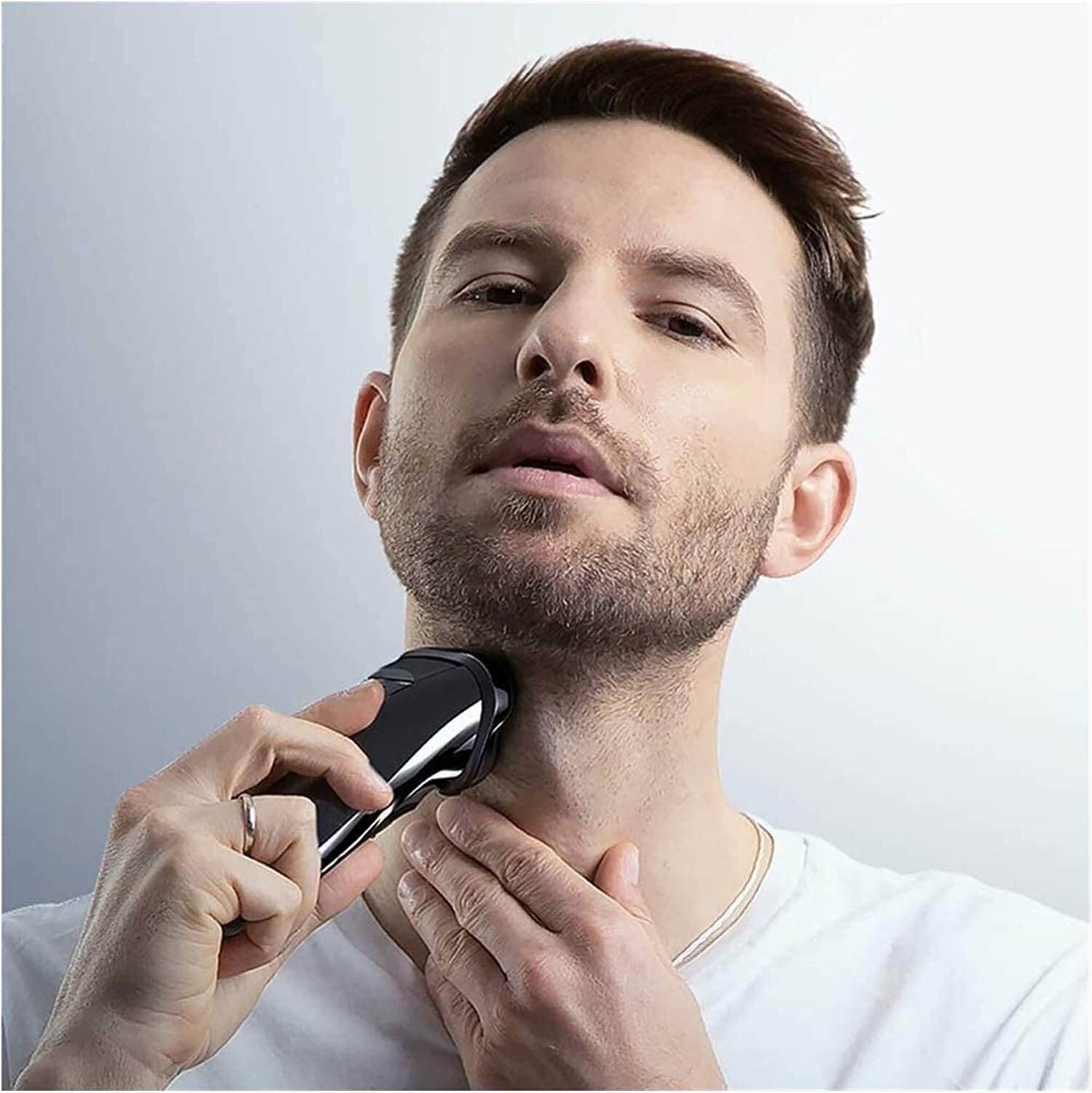 Electric Razor, 3D Rechargeable Waterproof Electric Shaver, Wet & Dry Rotary Shavers for Men Electric Shaving Razors with Pop-up Trimmer, LED Display 150 Mins Battery Life for Shaving
