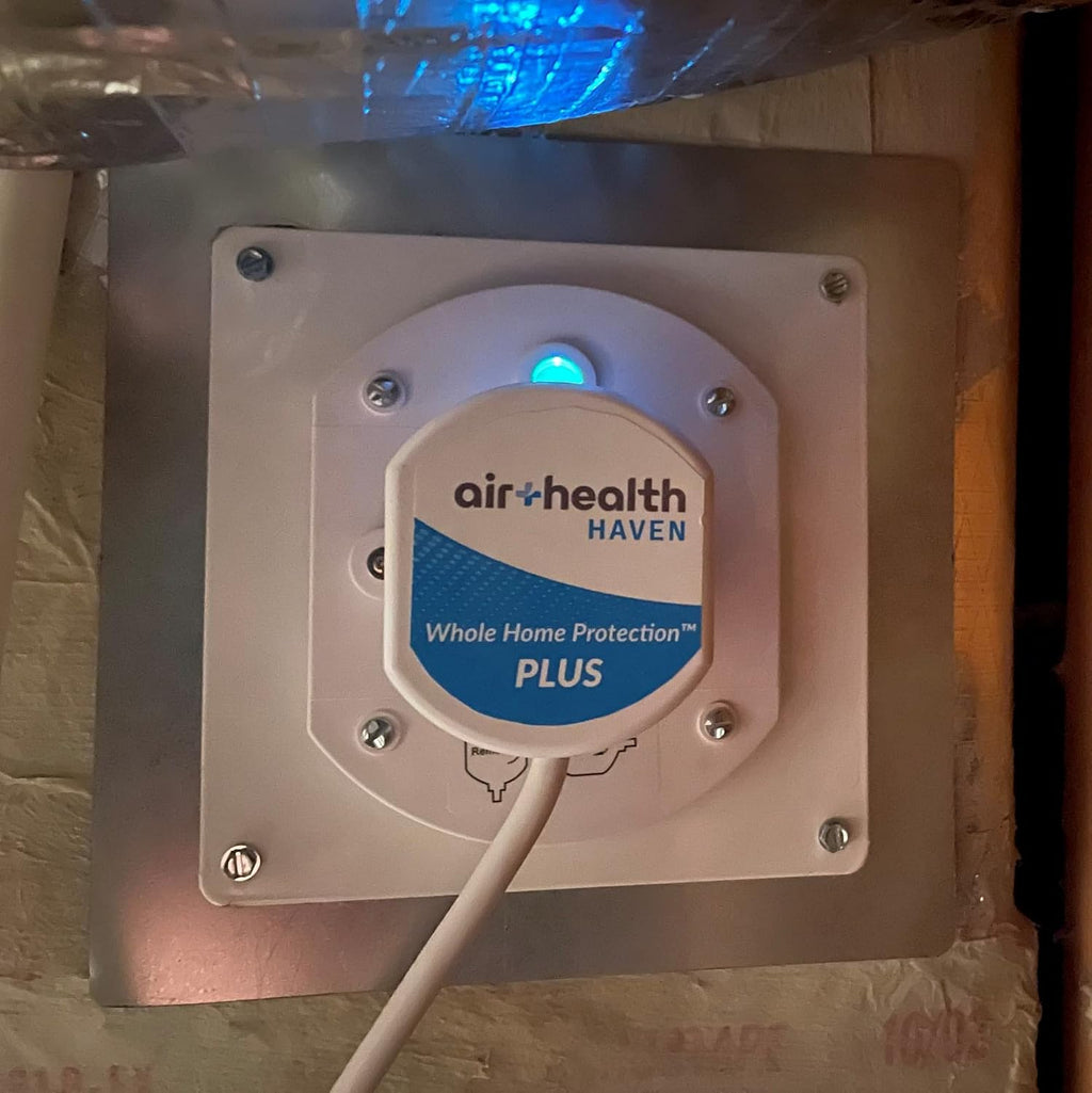 Air Health Haven Plus HVAC Air Purifier | 16' UV-C Light, PCO Technology and Carbon Filtration | for Germs, VOCs, Odors | Easy DIY Installation
